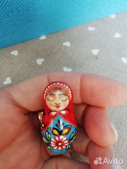 Матрешка пятиместная городецкая роспись