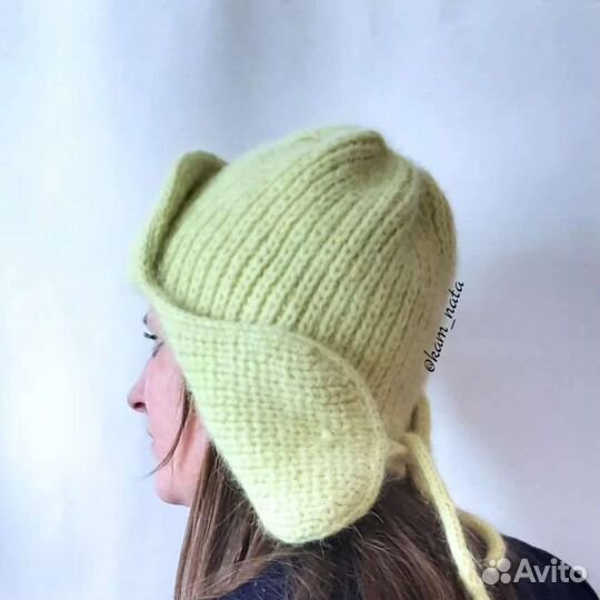 Шапка ушанка пух норки