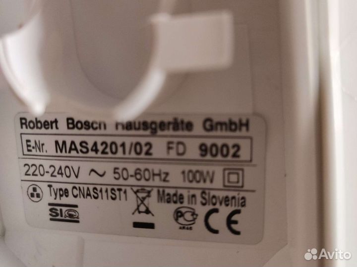 Ломтерезка bosch MAS4201/02, Словения