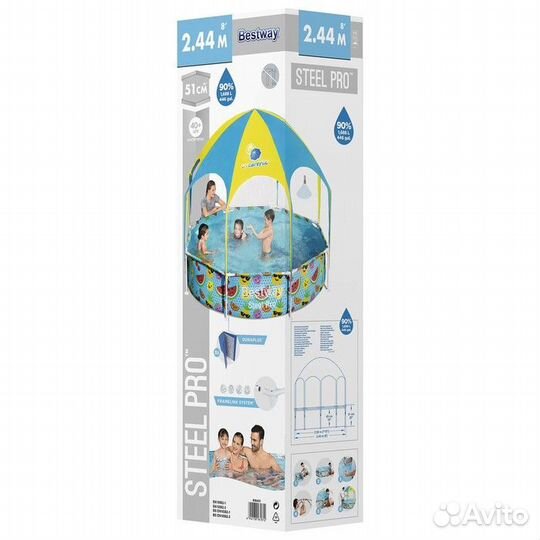 Бассейн каркасный Steel Pro 56432 (244 х 51см)