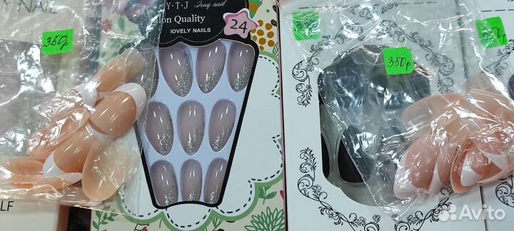 Накладные ногти, ресницы, пучки, клей