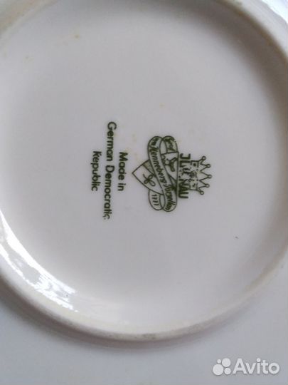 Блюдо фарфор ГДР d-32см