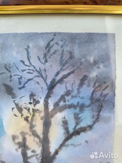 Картина акварель Дерево
