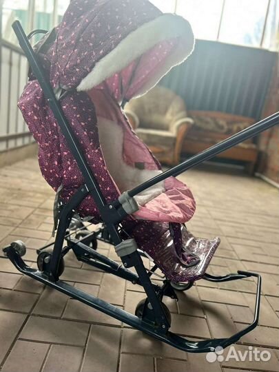 Детские санки коляска ника