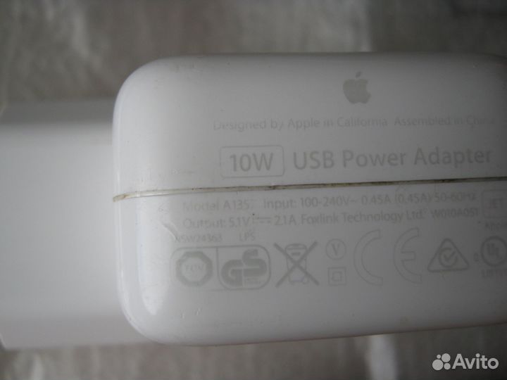 Блок питания Apple usb power adapter 10w. Оригинал