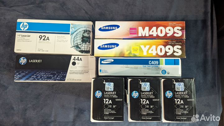 Картриджи для принтеров HP, samsung