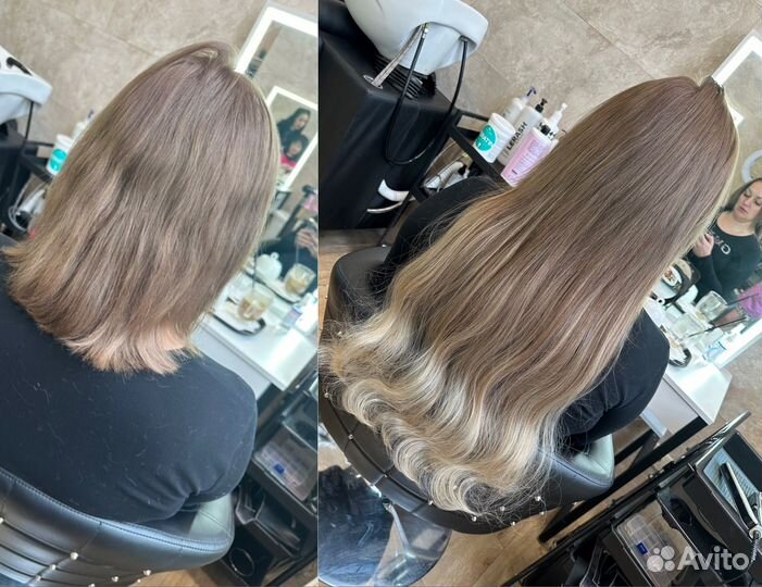 Афронаращивание волос, наращивание на косички