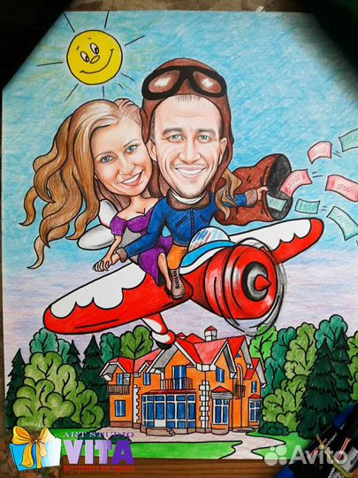 Шаржи по фото Москва