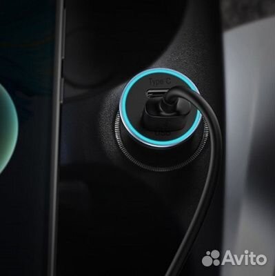 Зарядное устройство в авто baseus USB+USB-C, 3A