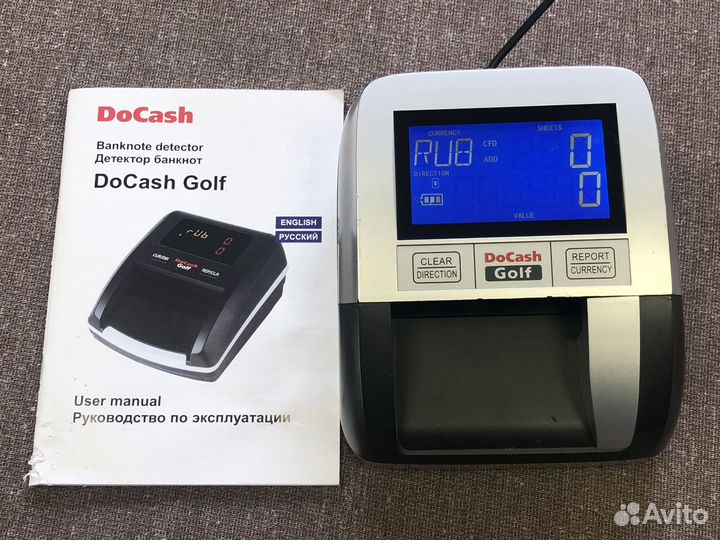 Детектор банкнот DoCash Golf автоматич. с акк