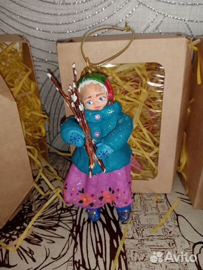 Елочные игрушки из ваты (ручная работа)