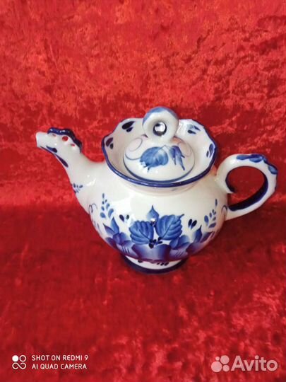 Чайник заварочный. Гжель. СССР. ручная работа