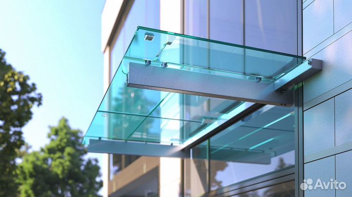 Стеклянный козырек, навес