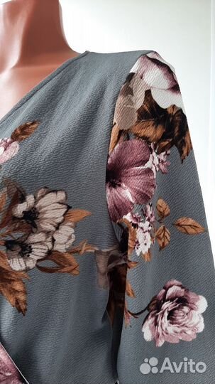 Платье цветочное 44 46 размер с биркой