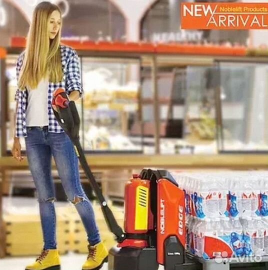 Тележка самоходная PTE15N 1500 кг, 540x1220 мм, двойные ролики 60x70, литиевая батарея 36Ah, с заряд