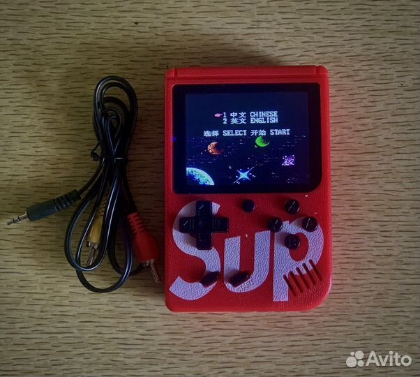 Портативная игровая приставка SUP 400 игр красная