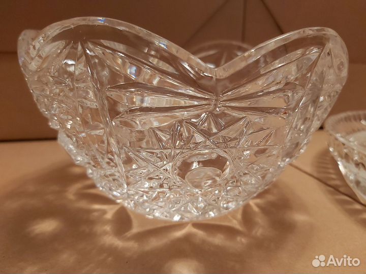 Хрусталь: ваза, блюдо, салатница, селедочница