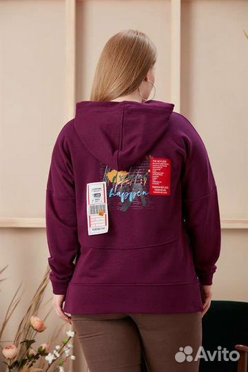 Свитшот толстовка RMG,в размере плюс