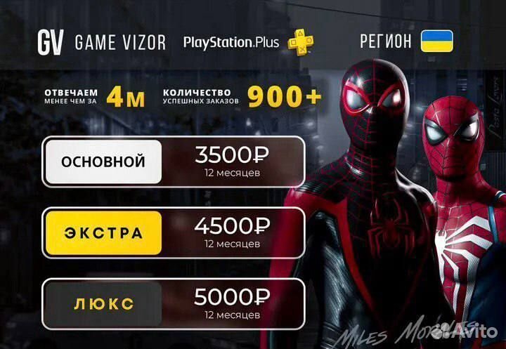 Подписка ps plus 12 месяцев украина