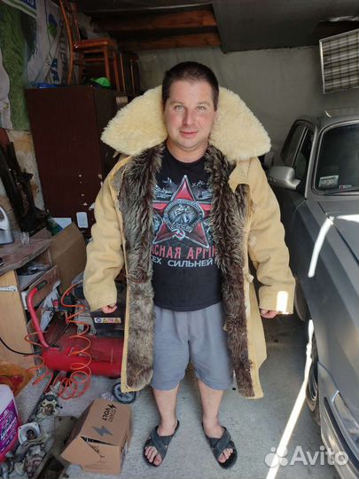 Дубленка тулуп из овчины