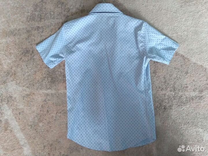 Рубашка для мальчика 128 с коротким рукавом