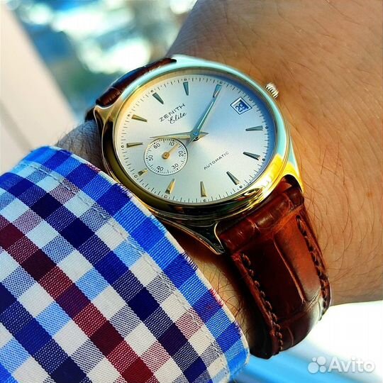 Золотые часы Zenith Elite 37 mm 18k Gold