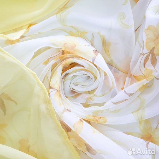 Комплект штор для кухни Иллюзия 300х150 см, золото