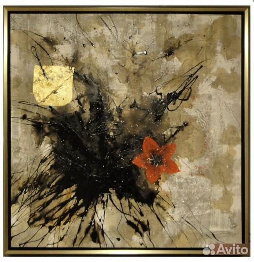151844 Картина Абстракция с цветком