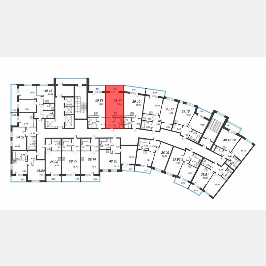 Квартира-студия, 31,6 м², 4/22 эт.