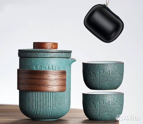 Китайский чайный набор гунфу в чехле со сливником
