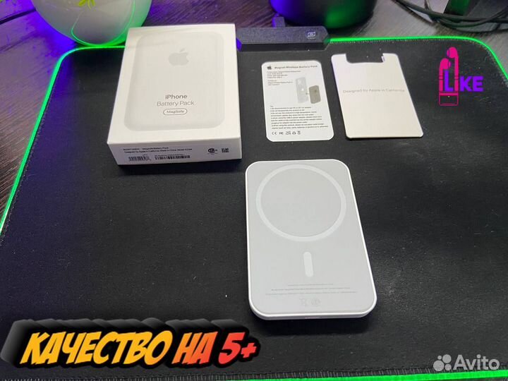 Беспроводная зарядка power bank Apple Battary Pack