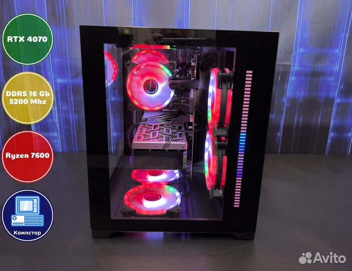 Сборка игрового пк AMD7600-RTX4070-16DDR5-NCW8-A620