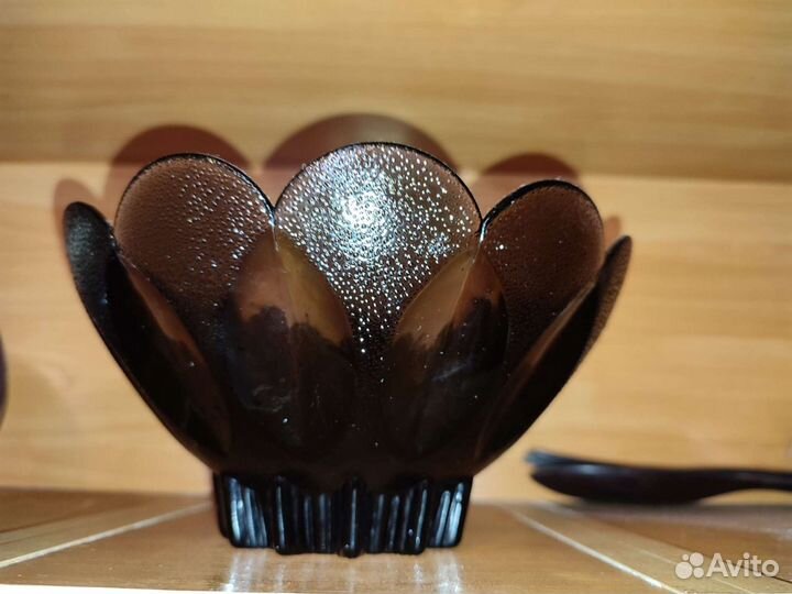 Ваза салатник цветное стекло