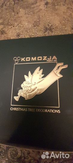 Елочная игрушка колокольчик Komozja