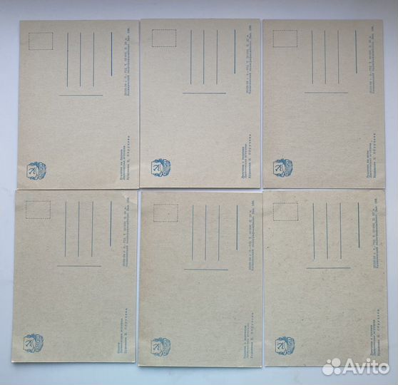 Открытки «Дымковские игрушки», 1959 год