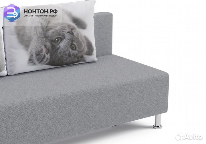 Диван еврокнижка Канна светло-серый