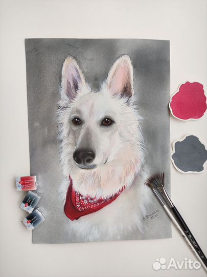 Портреты животных по фото, портрет питомца