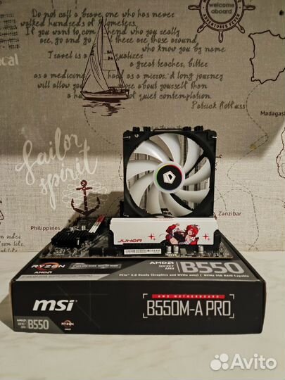 Комплект: Ryzen 5600, b550, 32 Gb, кулер