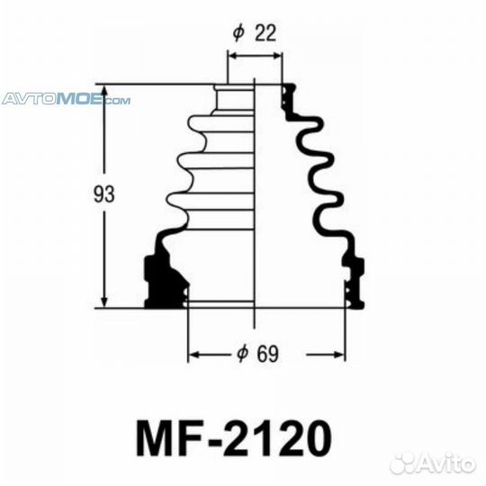 Пыльник шруса внутренний MF2120 masuma