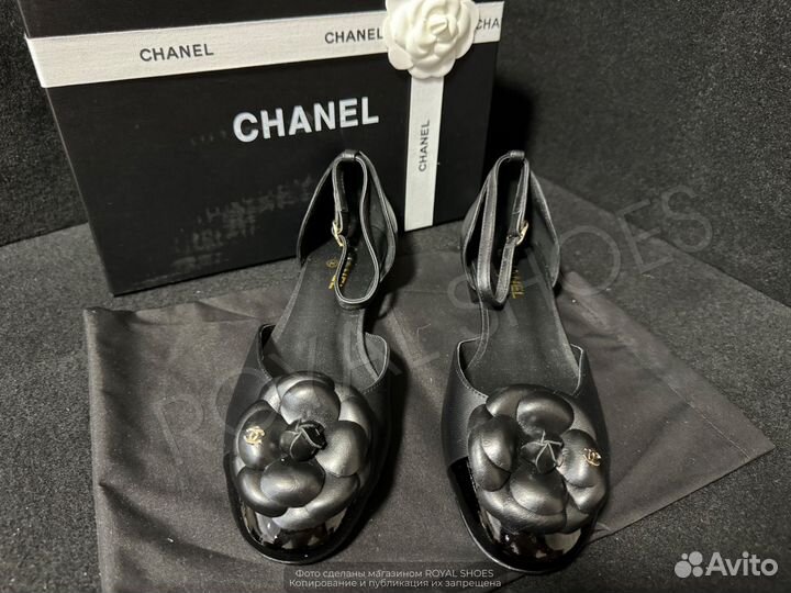 Босоножки балетки женские Chanel