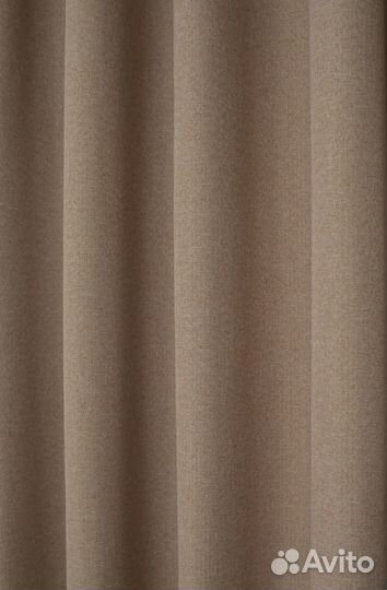 Шторы блэкаут под лен Бежевые