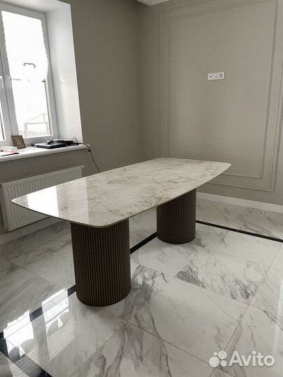Стол из керамогранита на заказ/Реечные ножки