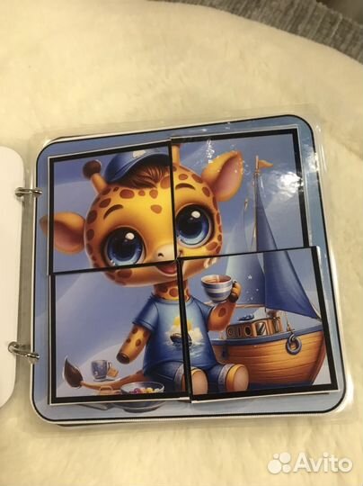 Набор книжек для малышей, развивающий, на липучках