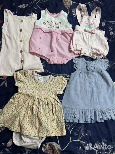Летние вещи на девочку 68 74