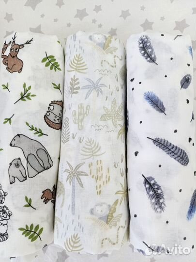 Муслиновые пеленки новые