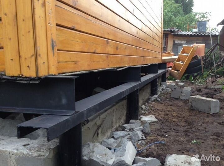 Замена венцов Ремонт полов Подъём домов