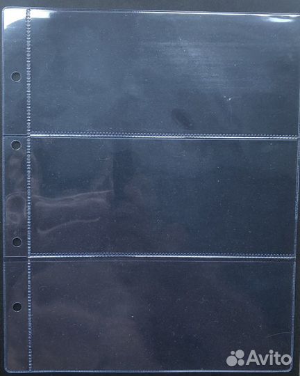 Лист в альбом 200х250 для банкнот, монет