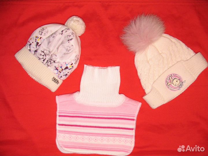 Шапки, шарфики, манишки для девочки 0-3 года