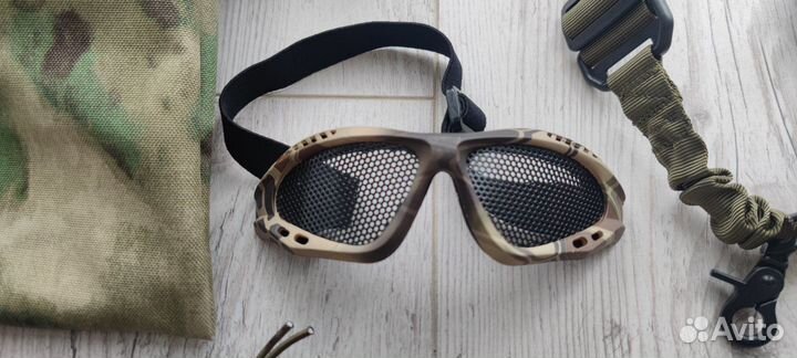 Очки, подсумок, ремень, пластиковый нож- Страйкбол