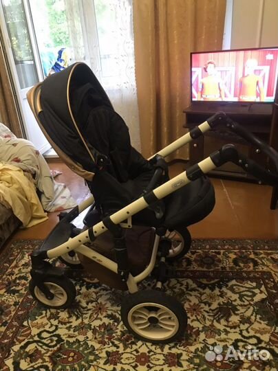 Коляска 2 в 1 эко кожа